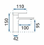 Umývadlová batéria REA STORM - Titanium nízka – Obrázok 5