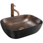 Umývadlo na dosku Rea Belinda COPPER BRUSH / Black