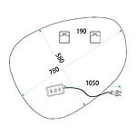 Zrkadlo LED 75x73 YH-3343 – Obrázok 5