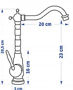Umývadlová batéria REA BONA - staré zlato – Obrázok 9