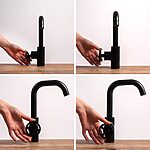 Umývadlová batéria REA VERTIGO SIDE - matná čierna – Obrázok 4