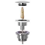 Umývadlový sifón s univerzálnym výpustom click-clack - chróm – Obrázok 3