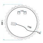 Zrkadlo LED 80cm X013 – Obrázok 9