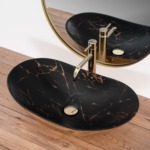 Umývadlo na dosku REA Royal In Black Marble Gold – Obrázok 4