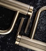 Umývadlová batéria REA Argon - brúsené zlato, nízka – Obrázok 2