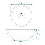 Umývadlo na dosku Rea Bella – Obrázok 5