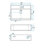 Umývadlo na dosku Rea Alison White – Obrázok 5