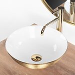 Umývadlo na dosku REA STELLA Gold Brush / White – Obrázok 8