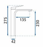 Umývadlová batéria REA Marco - brúsené zlato, vysoká – Obrázok 7
