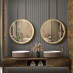 Zrkadlo LED 70cm MMJ Gold – Obrázok 2