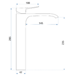 Umývadlová batéria REA Dart - matná Gold , vysoká – Obrázok 5