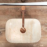 Umývadlo na dosku REA BELINDA MINI TRAVERTINE MATT – Obrázok 3