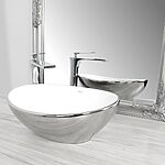 Umývadlo na dosku Rea Sofia Silver / White – Obrázok 4