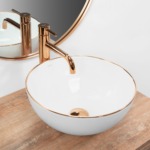 Umývadlo na dosku z keramiky Stella Rose GOLD EDGE – Obrázok 2