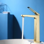 Umývadlová batéria REA PARKER Brush Gold High – Obrázok 4