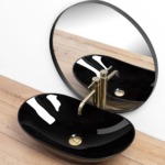 Umývadlo na dosku REA ROYAL 60 - čierne – Obrázok 2