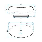 Umývadlo na dosku REA Kate 36 – Obrázok 6