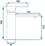 Umývadlová batéria REA Veneta Brush Gold Nízka – Obrázok 5