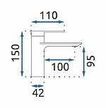 Umývadlová batéria REA STORM - COPPER BRUSH nízka – Obrázok 6
