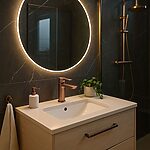 Umývadlová batéria REA ARGUS COPPER BRUSH LOW – Obrázok 3