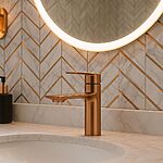 Umývadlová batéria REA STORM - COPPER BRUSH nízka – Obrázok 4