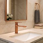 Umývadlová batéria REA STORM - COPPER BRUSH nízka – Obrázok 2