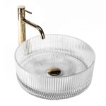 Umývadlo na dosku Rea Ingrid 36 Transparent – Obrázok 5