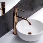 Umývadlový faucet Rea Lungo Diamond Copper vysoký – Obrázok 2