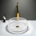 Umývadlo na dosku Rea Ingrid 36 Transparent – Obrázok 2