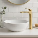 Umývadlová batéria REA Joe Brush Gold High – Obrázok 2