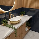 Umývadlo na dosku Rea Sofia - Bielozlaté – Obrázok 2