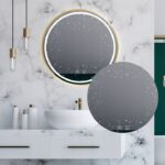 Zrkadlo LED 80cm MMJ BRUSH GOLD – Obrázok 4