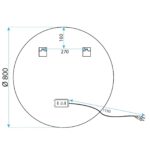 Zrkadlo LED 80cm MMJ BRUSH GOLD – Obrázok 10