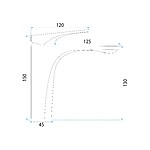 Umývadlová batéria REA Joe Brush Gold low – Obrázok 7