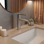 Umývadlová batéria REA Foster Nickel Brush Low – Obrázok 5