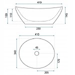 Umývadlo na dosku Rea Sofia - Bielozlaté – Obrázok 5