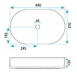 Umývadlo na dosku REA Vanda Pistachio Matt – Obrázok 8
