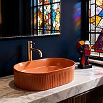 Umývadlo na dosku REA Vanda Cinnamon Matt – Obrázok 3