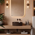 Umývadlo na dosku DUO Espresso Matt – Obrázok 2