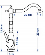 Umývadlová batéria REA Bona Brush Copper High – Obrázok 6