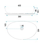 Umývadlo na dosku Joana 65 – Obrázok 4