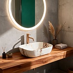 Umývadlo na dosku Rea Belinda Marrone Matt – Obrázok 2