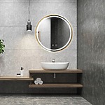 Zrkadlo LED 70cm MMJ BRUSH GOLD – Obrázok 11