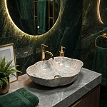 Umývadlo na dosku REA Pearl Ruststone – Obrázok 3