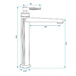 Umývadlová batéria REA Monaco - Gold Brush, vysoká – Obrázok 10