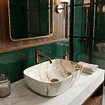 Umývadlo na dosku Rea Belinda Marrone Shiny – Obrázok 7