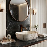 Umývadlo na dosku Rea Belinda Marrone Shiny – Obrázok 2