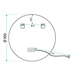 Zrkadlo LED 100cm MMJ BRUSH GOLD – Obrázok 10