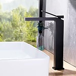 Umývadlová batéria REA DUET - čierna, vysoká – Obrázok 2