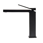 Umývadlová batéria REA DUET - čierna, nízka – Obrázok 5